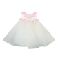 534 Princess Ballgown Baby Dress with Floral Trim