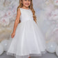 522 Lace Sequin V Back & Bow Girls Dress with Plus Sizes
