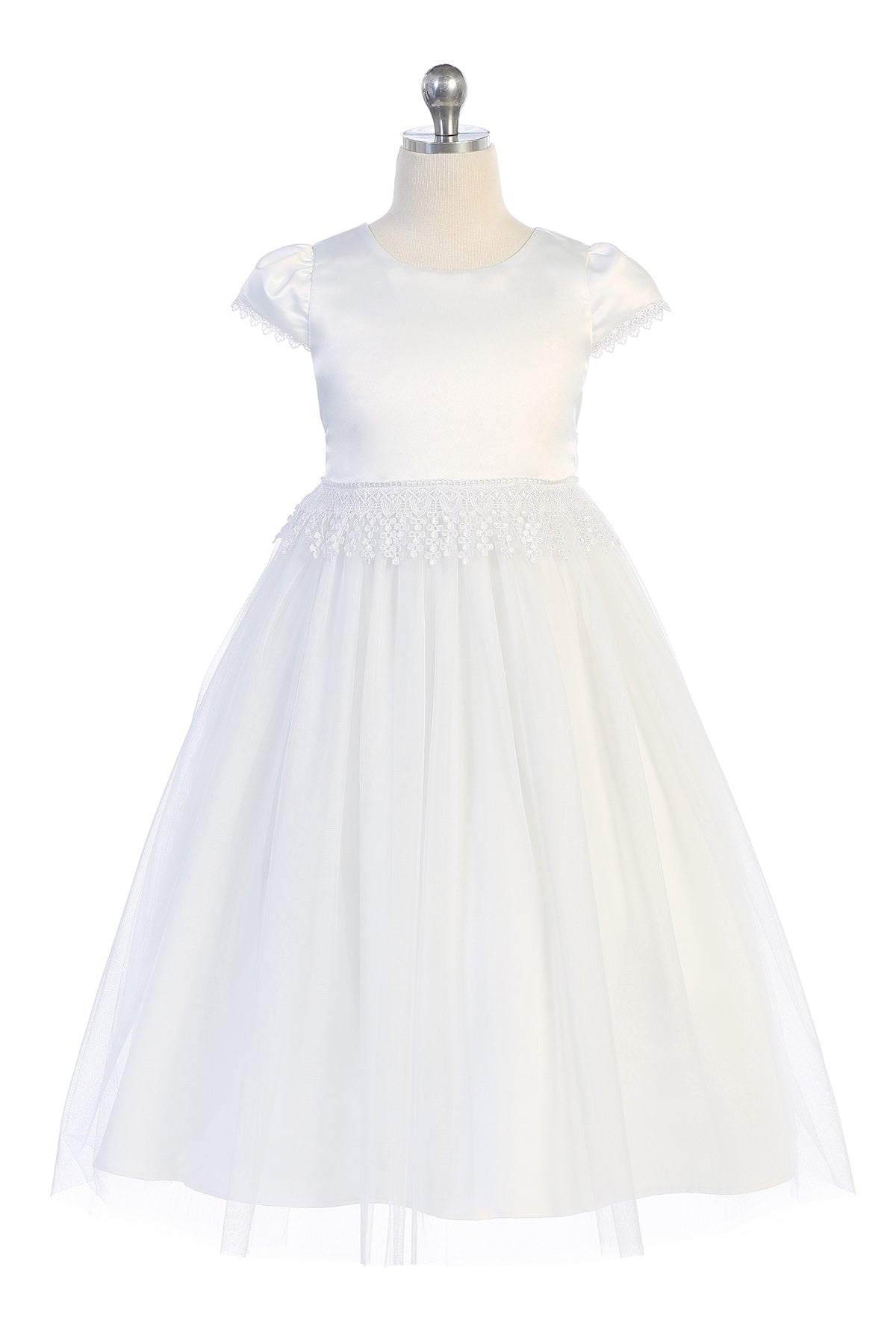 *RESTOCKED* 460 Chandelier Trim Communion Girls Dress