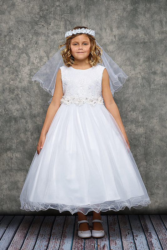 468 Lace Glitter Tulle Girls Dress