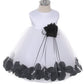 Dress - Satin Flower Petal Baby Dress (Ivory Dress)