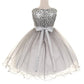 327+ Multi-Sequin Trio Color Tulle Girls Plus Size Dress