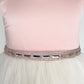 411P Pink & Rose Gold Rhinestone Satin & Tulle Girls Dress