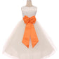 411 White Satin Sash & Bow Girls Dress (2 of 2)