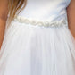 *RESTOCKED* 411S Pearl Rhinestone Satin & Tulle Girls Dress