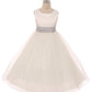 411 White Satin Sash & Bow Girls Dress (2 of 2)