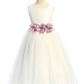 428 Ivory Poly Silk Tulle Girls Dress with Plus Sizes