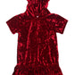 432 Velvet Hoodie Ruffle Girls Dress with Plus Sizes