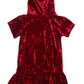 432 Velvet Hoodie Ruffle Girls Dress with Plus Sizes