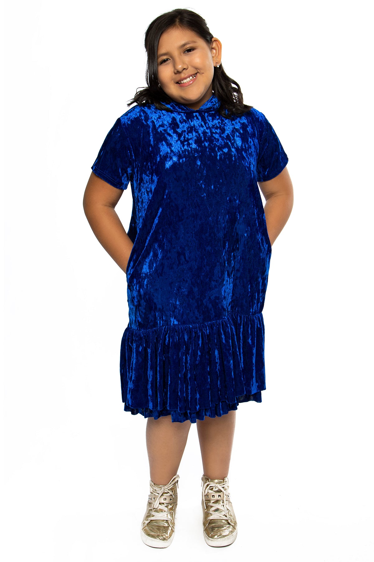 432 Velvet Hoodie Ruffle Girls Dress with Plus Sizes Kid's Dream Wholesale 432 Velvet Hoodie Ruffle Girls Dress with Plus Sizes Kid's Dream Wholesale