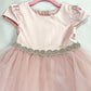 452-A Capped Sleeve Satin & Tulle Girls Dress with Rhinestone Trim and Plus Sizes