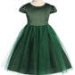 452 Capped Sleeve Satin & Tulle Girls Dress with Plus Sizes