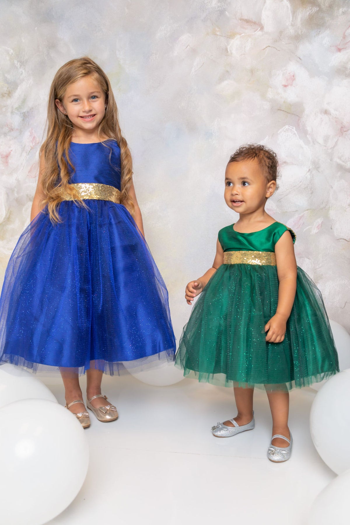 Blush/Rose Gold Sequins V Back & Bow Plus Size Girls Dress – Kid's