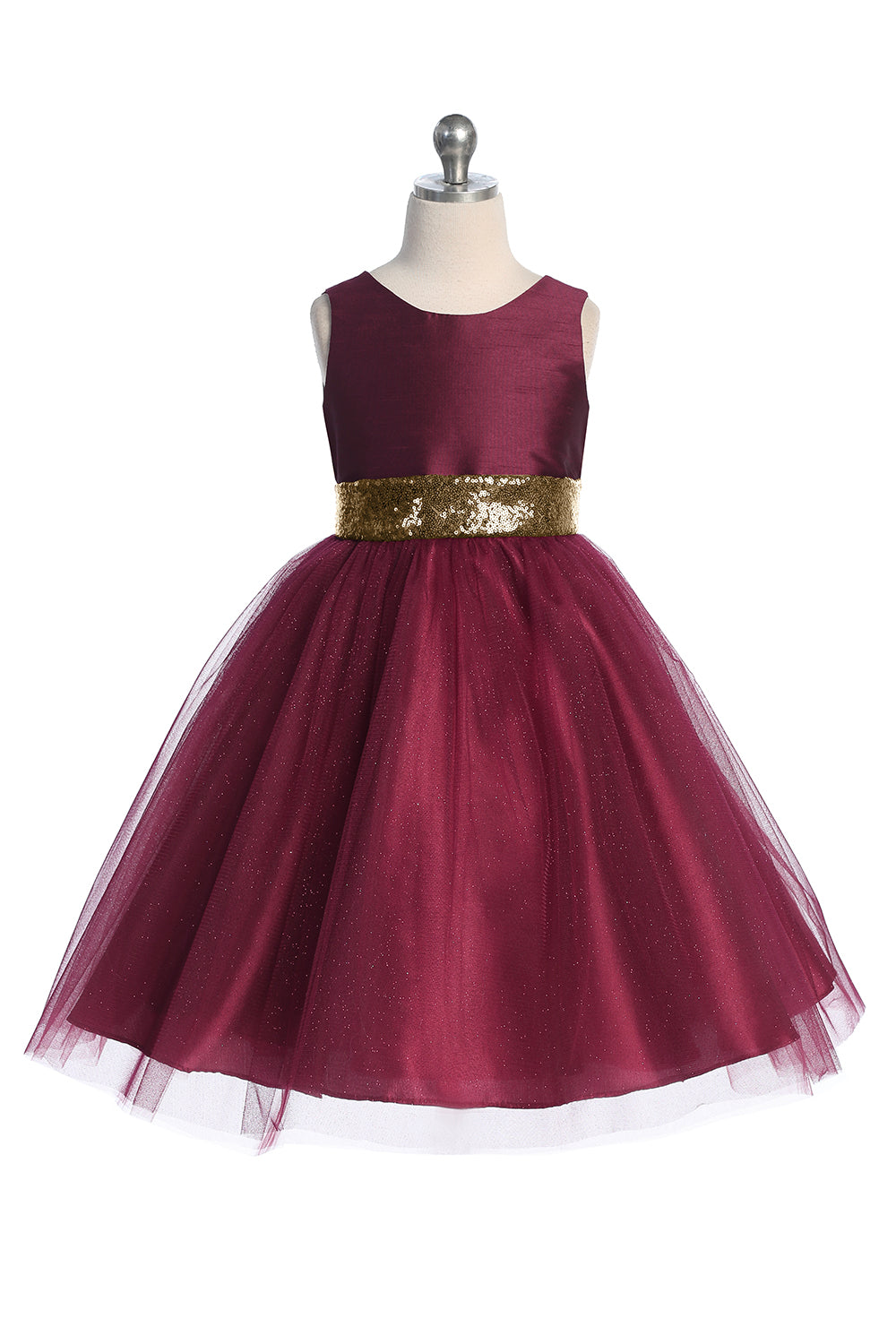 498 Gold Sequins V Back & Bow Girls Dress with Plus Sizes Kid's Dream Wholesale 498 Gold Sequins V Back & Bow Girls Dress with Plus Sizes Kid's Dream Wholesale
