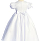 *NEW* C501 Satin Babydoll Embroidered Puff Sleeve Full Girls Dress with Plus Sizes