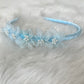 HB011 Organza Flower Headband with Pearl Detailing