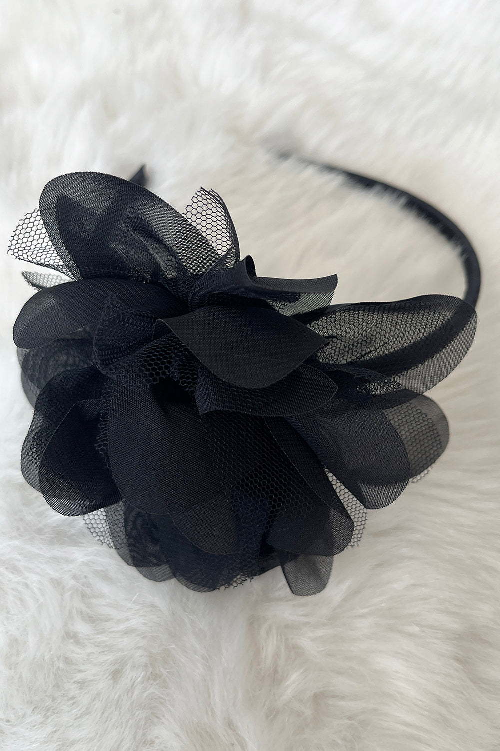 HB012 Large Mesh Flower Headband