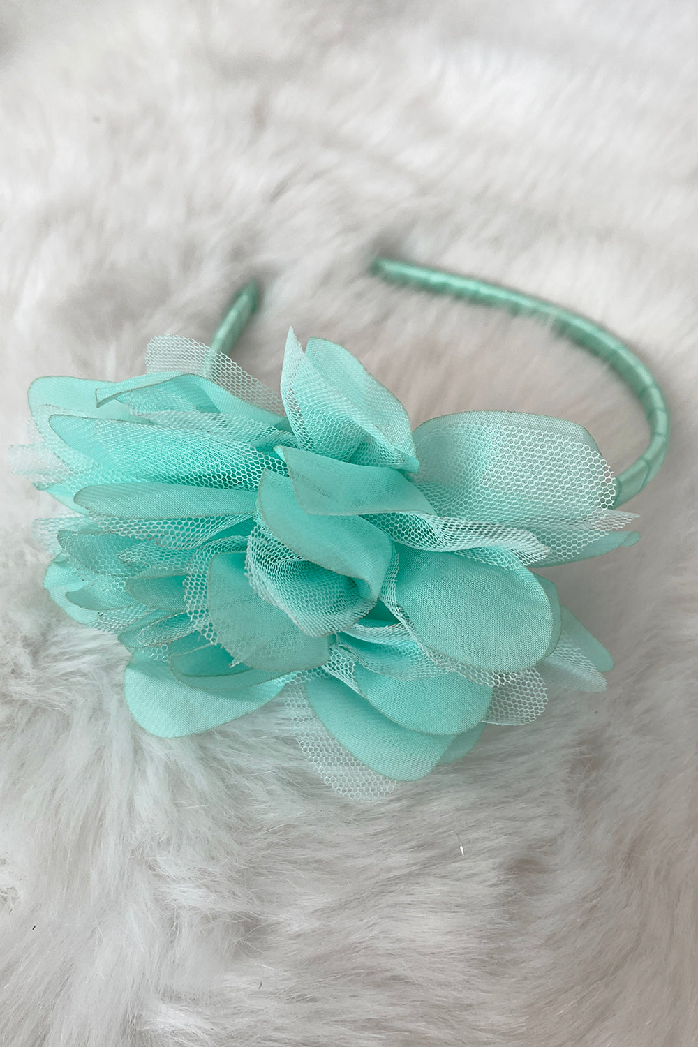 HB012 Large Mesh Flower Headband