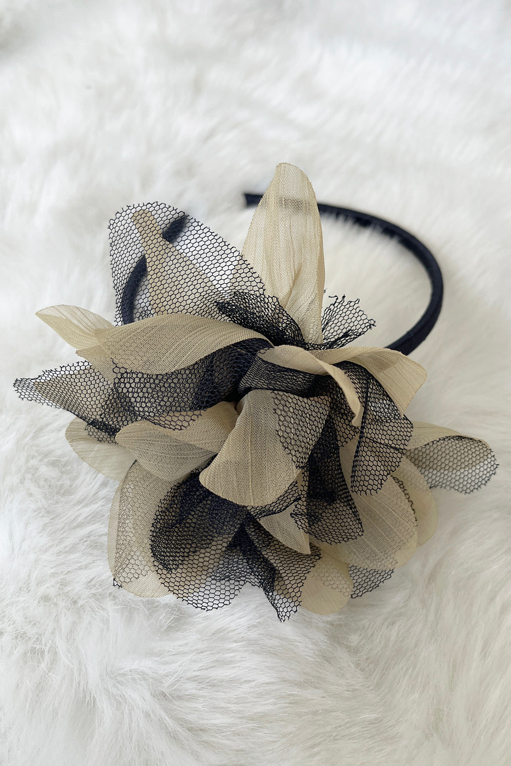 HB012 Large Mesh Flower Headband