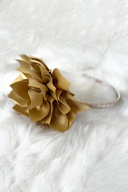 HB024 Satin Headband with Large Satin Flower