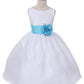 Dress - Poly Silk Organza Sash Girl Dress (Ivory Dress)