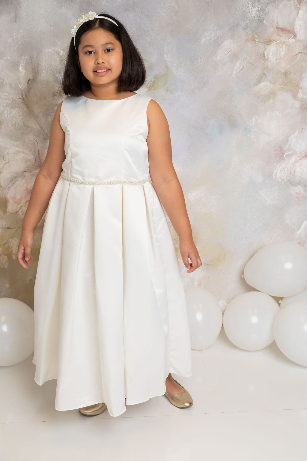 235+ Classic Pleated Girl Plus Size Dress