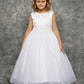 458-A Luxurious Princess Ballgown Dress with Floral Trim and Plus Sizes