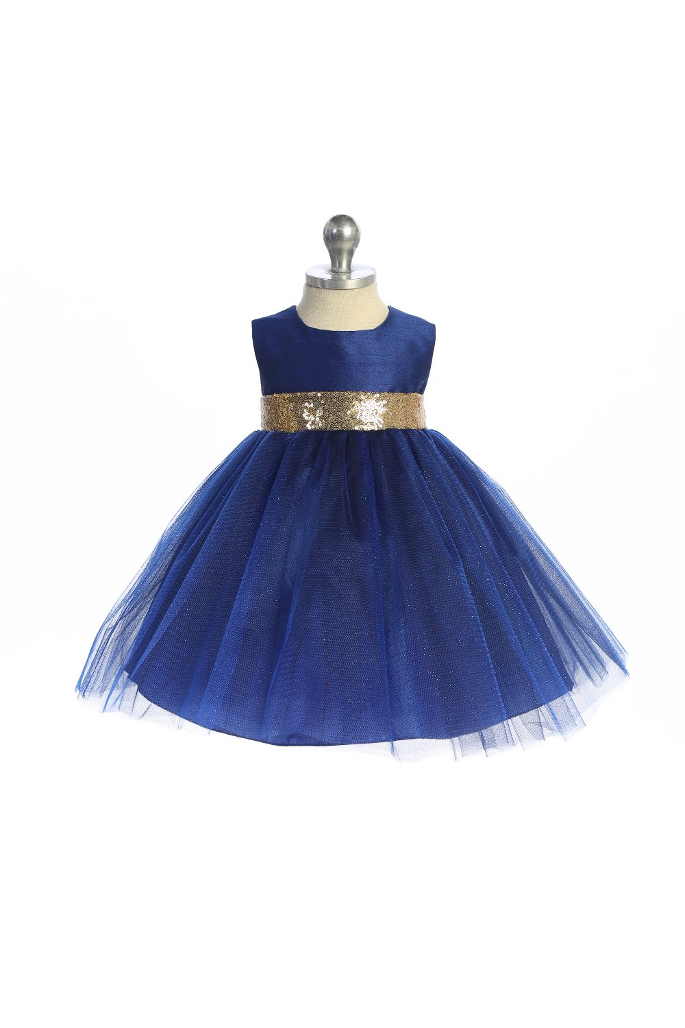 498B Gold Sequins V Back & Bow Baby Dress Kid's Dream Wholesale 498B Gold Sequins V Back & Bow Baby Dress Kid's Dream Wholesale