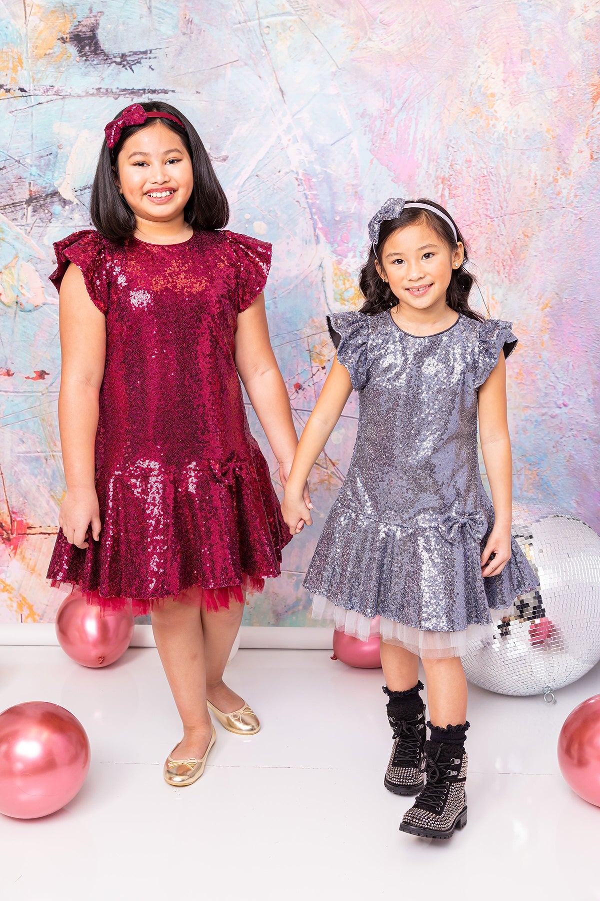 Girls Sequin Party Dress | Tulle Princess Skirt | Dideyttawl
