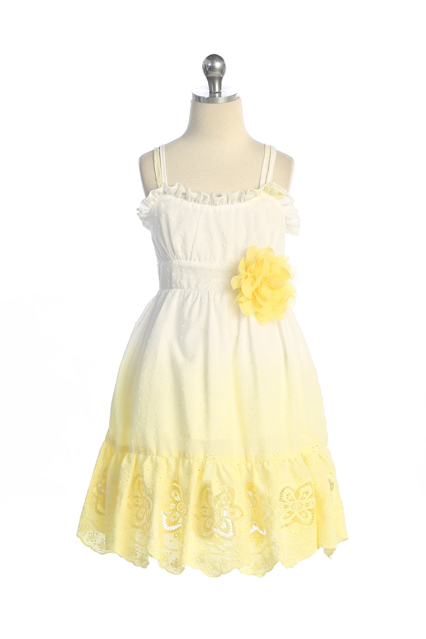 536A- Ruffle Ombre Cotton Dress