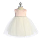 540-G-Satin Top Baby Dress w/ Rhinestones & Pearls