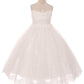 7007 Lace Applique Illusion Bateau Girls Dress with Plus Sizes