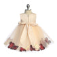 195B Satin Flower Petal Baby Dress (Blush Dress)