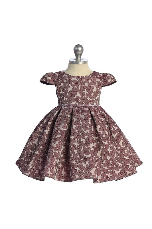 548B-Floral Sleeve Baby Dress