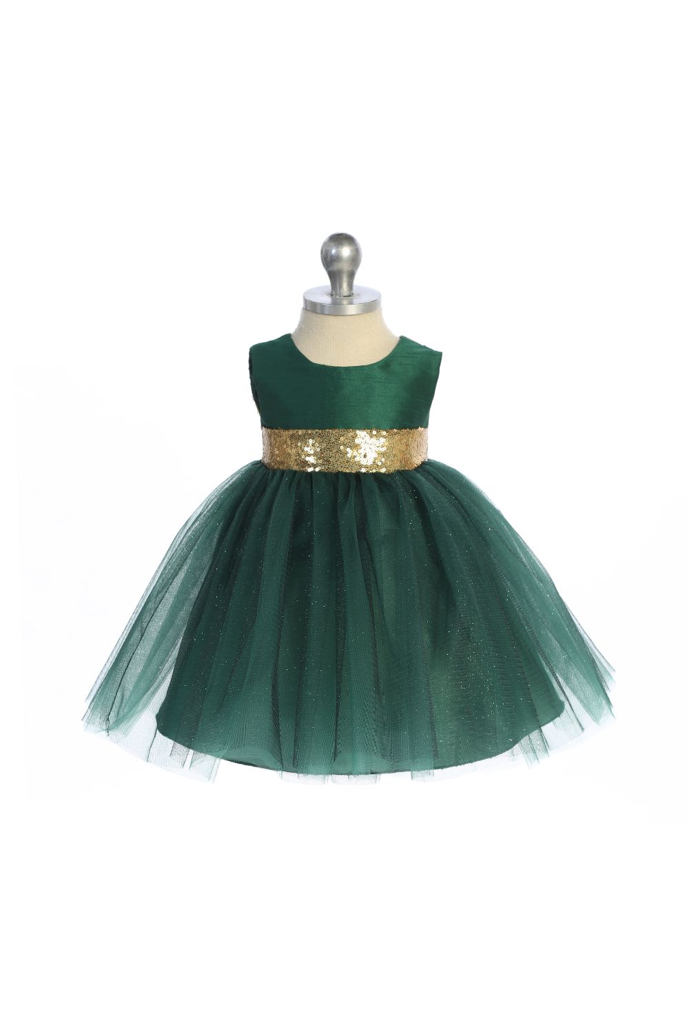 498B Gold Sequins V Back & Bow Baby Dress Kid's Dream Wholesale 498B Gold Sequins V Back & Bow Baby Dress Kid's Dream Wholesale