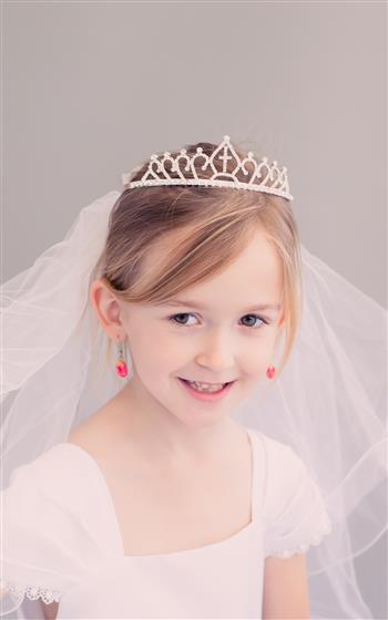 Accessories - Cross Tiara With Veil