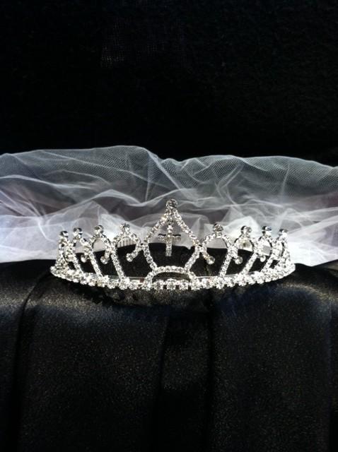 Accessories - Cross Tiara With Veil