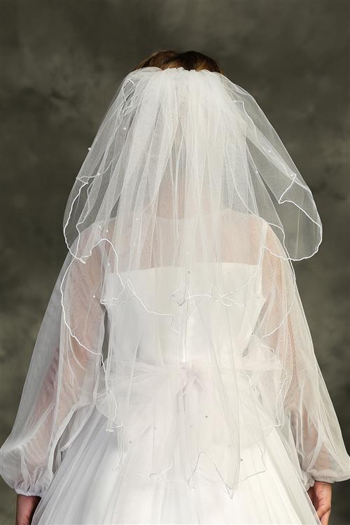 Accessories - Veil Embedded With Pearls