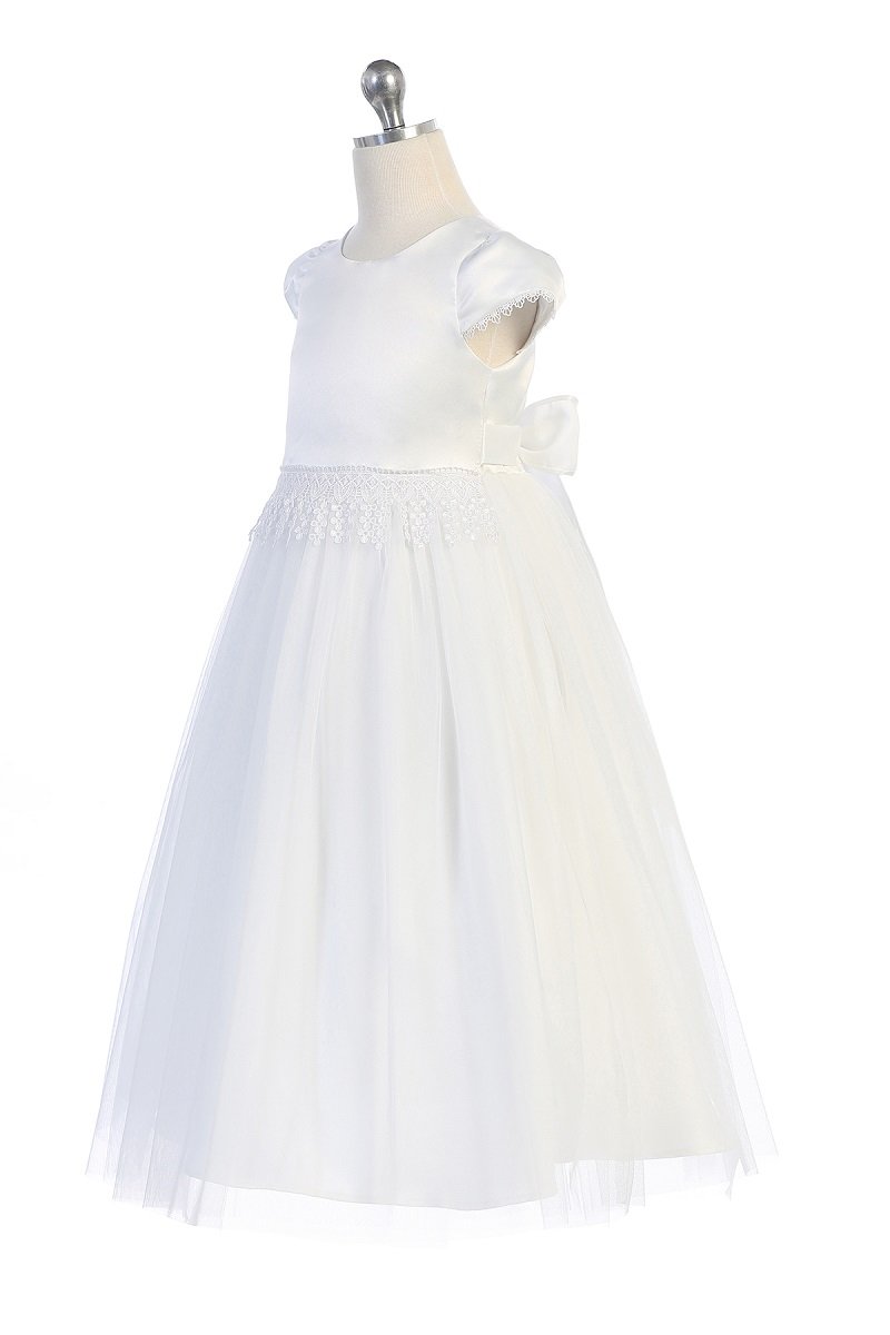 Dress - Chandelier Trim Communion Dress Plus Size Girl Dress