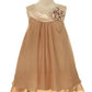 Dress - Chiffon Dress With Satin Neckline