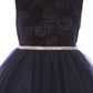 Dress - Embossed Floral Velvet Tulle Dress