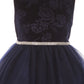 454+ Embossed Floral Velvet Tulle Plus Size Girl Dress