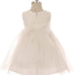 Dress - Lace Baby Dress W/ Mesh Pearl Trim