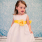 Dress - Poly Silk Organza Sash Classic Baby Dress (White Dress)