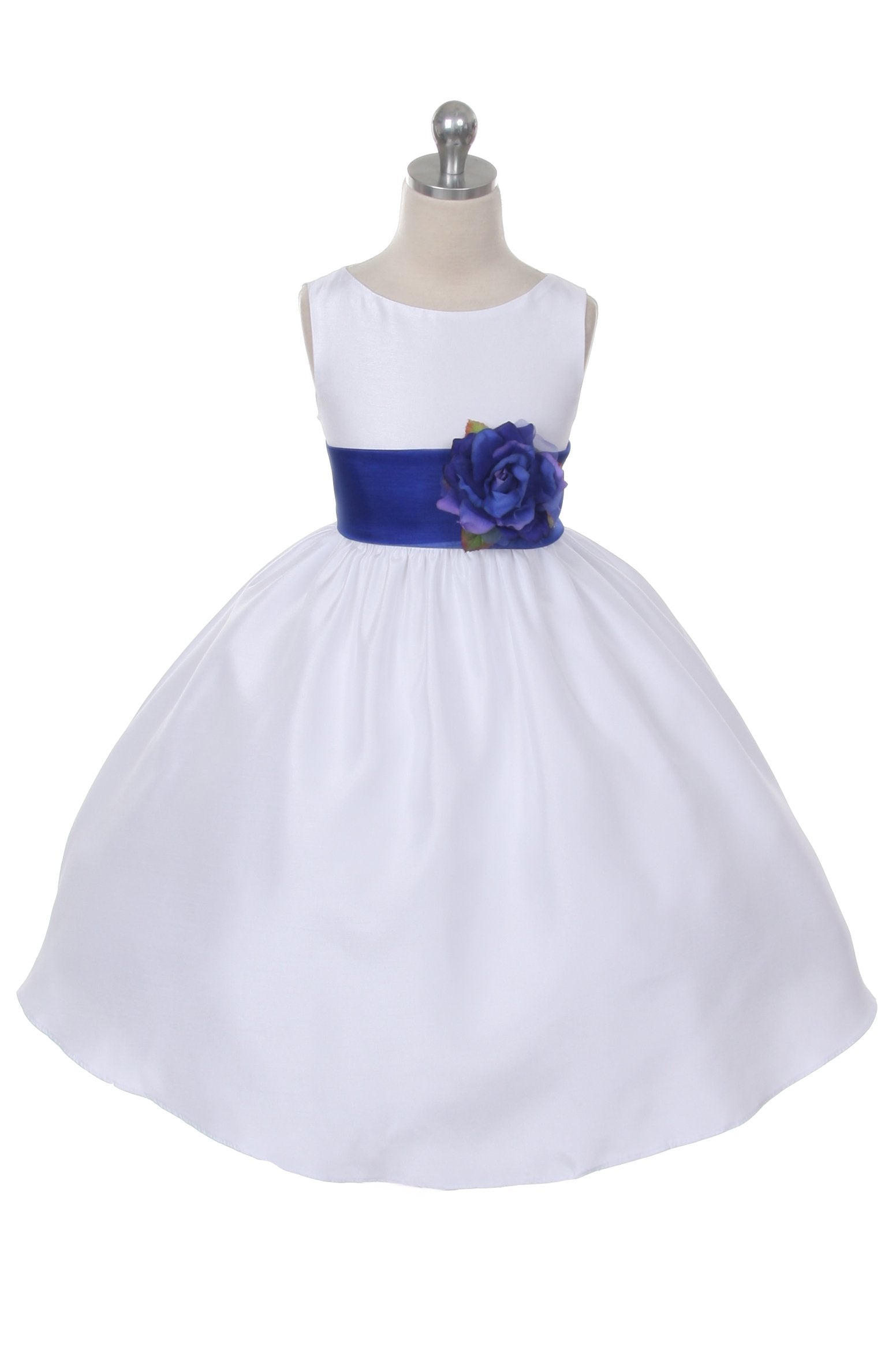white dress with purple sash Strapless Mermaid All Lace White Wedding Dress with Purple Floral Sash