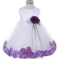 Dress - Satin Flower Petal Baby Dress (White Dress)