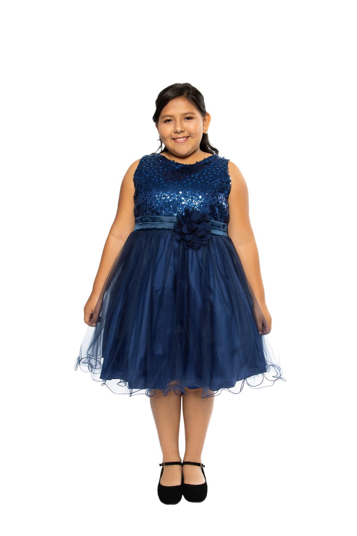 305 PLUS-Sequin Girl Party Plus Size Dress – Kid's Dream